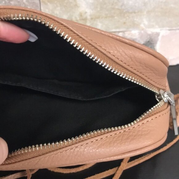 Rebecca Minkoff 3 Zip Leather Belt Bag Color Desert Tan - Picture 5 of 8